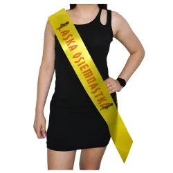 Szarfa ŻÓŁTA Osiemnastka Laska osiemnastka